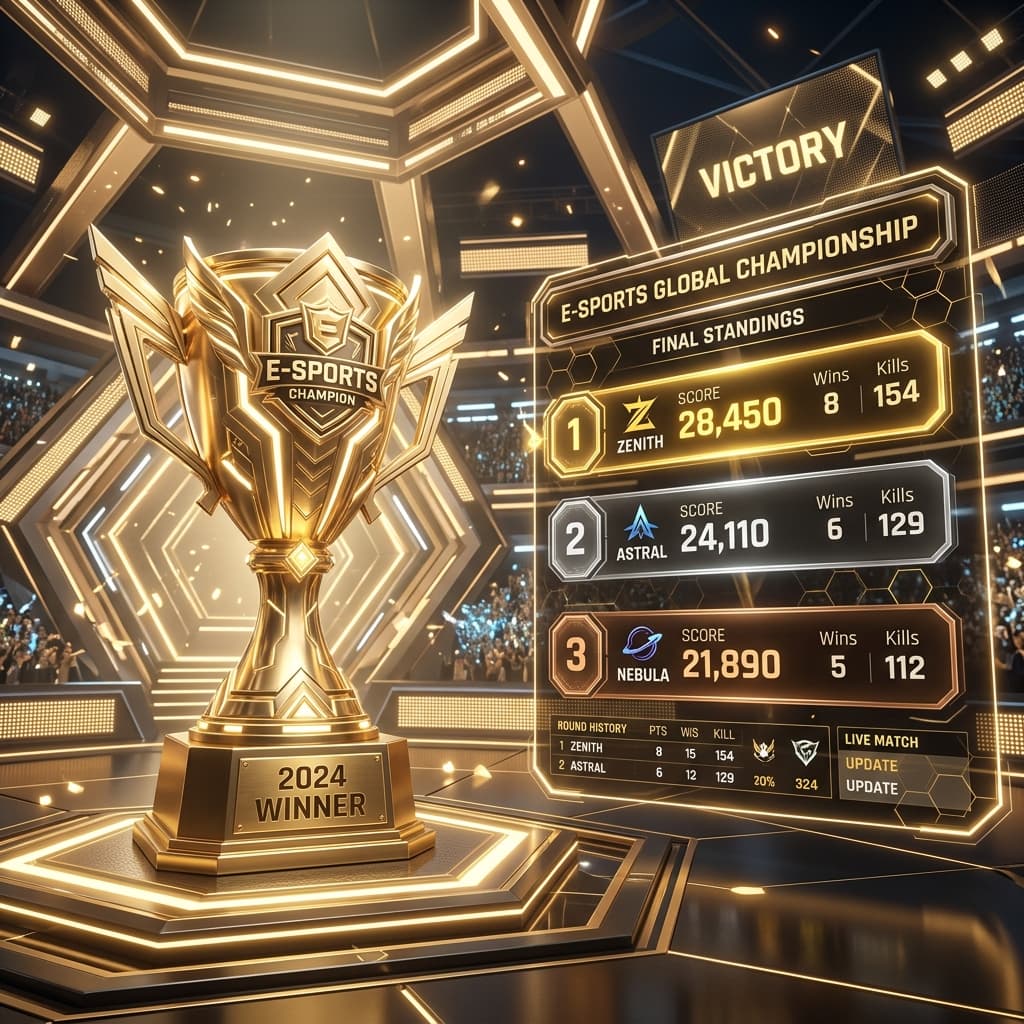 E-Legends Trophy Platform Mockup